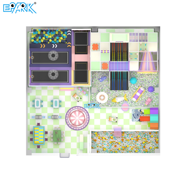 284㎡ Modern Indoor Soft Playground with Slides,EPARK Indoor Playground One-stop Solution