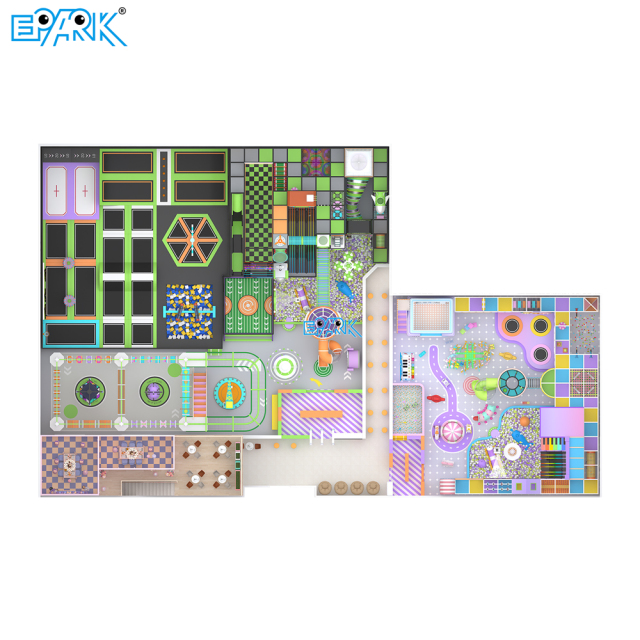1212㎡ Large Indoor Playground with Trampoline & Adventure Zones,EPARK Indoor Playground One-stop Solution