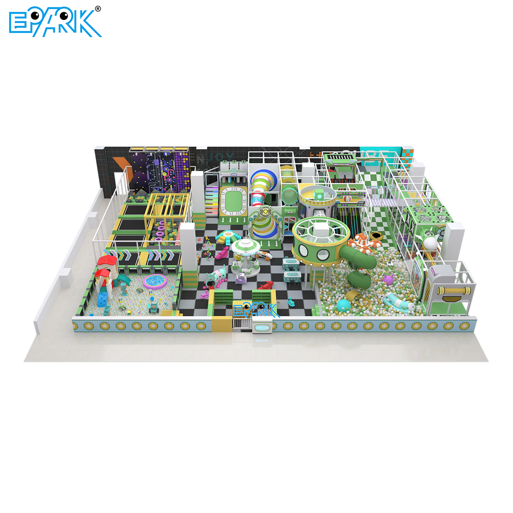 440㎡ Modern Indoor Soft Playground with Trampoline & Slides,EPARK Indoor Playground One-stop Solution