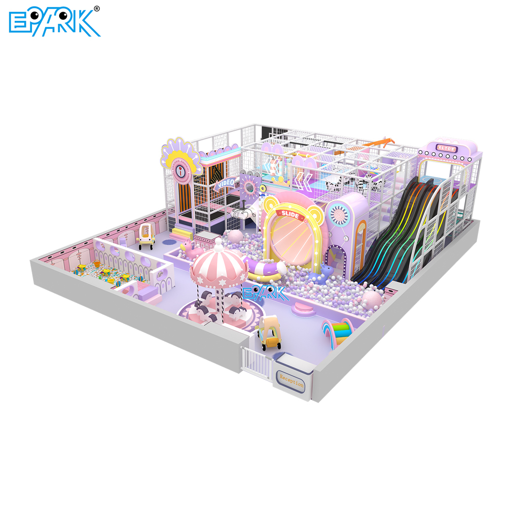 190㎡ Purple Theme Indoor Playground with Slides & Ball Pit,EPARK Indoor Playground One-stop Solution