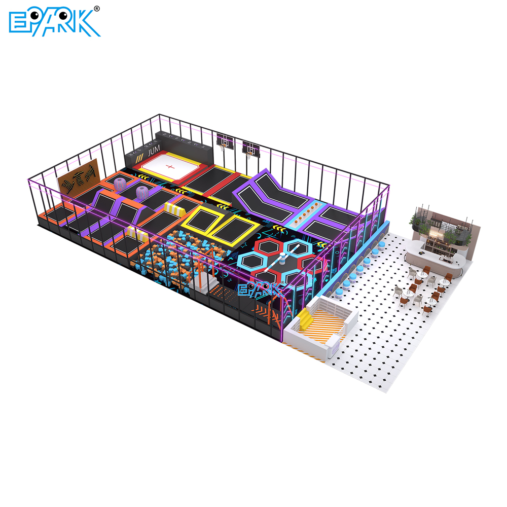 450㎡ Commercial Trampoline Park with Dodgeball & Foam Pit,EPARK Indoor Playground One-stop Solution