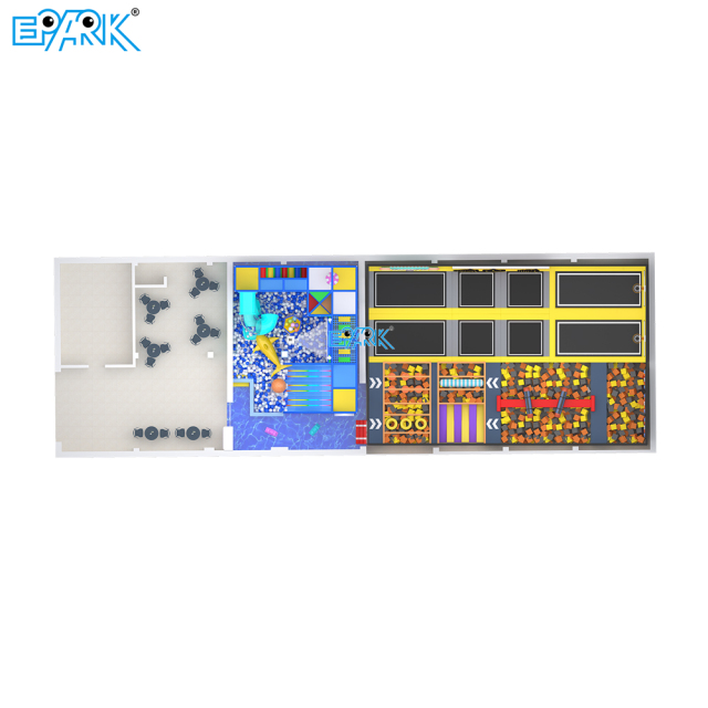 166㎡ Indoor Playground with Trampoline & Slide Areas,EPARK Indoor Playground One-stop Solution
