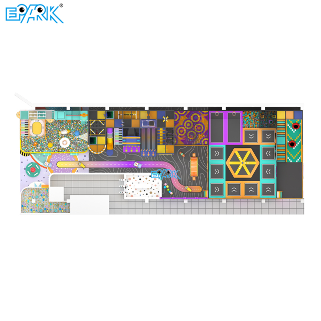 506㎡ Futuristic Indoor Playground with Slides & Trampoline,EPARK Indoor Playground One-stop Solution