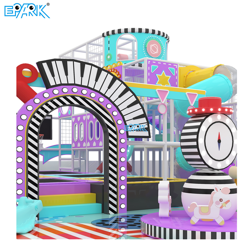 195㎡ Colorful Indoor Playground with Slides & Trampoline,EPARK Indoor Playground One-stop Solution