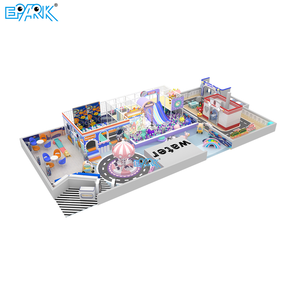 130㎡ Indoor Playground with Slides & Role Play Area,EPARK Indoor Playground One-stop Solution