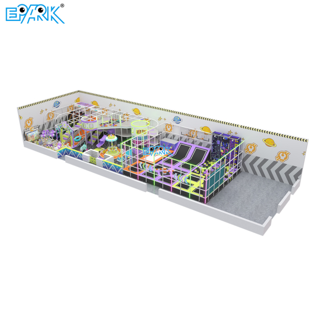 393㎡ Futuristic Indoor Playground with Trampoline & Slides,EPARK Indoor Playground One-stop Solution
