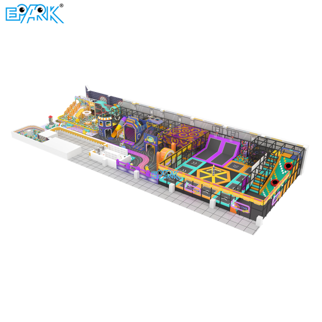 506㎡ Futuristic Indoor Playground with Slides & Trampoline,EPARK Indoor Playground One-stop Solution