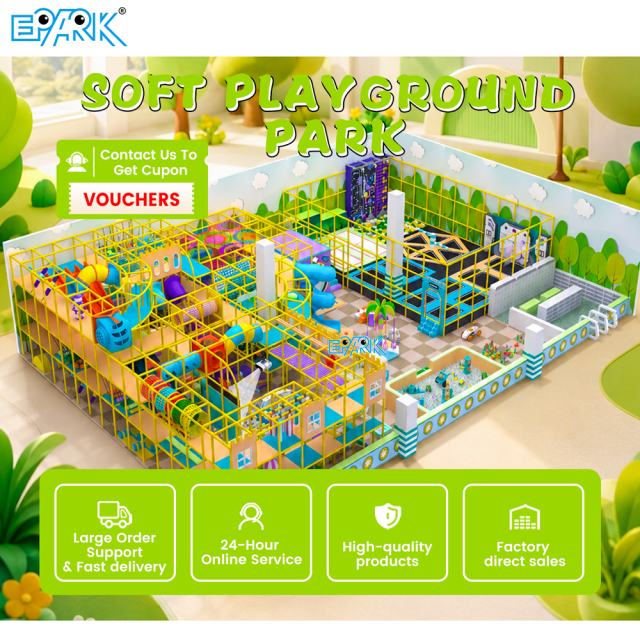 510㎡ Colorful Indoor Playground with Trampoline and Slides,EPARK Indoor Playground One-stop Solution