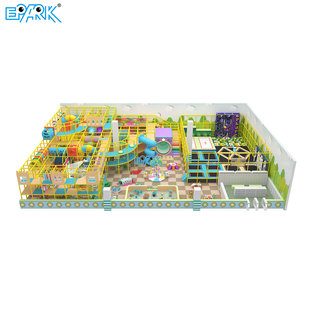 510㎡ Colorful Indoor Playground with Trampoline and Slides,EPARK Indoor Playground One-stop Solution