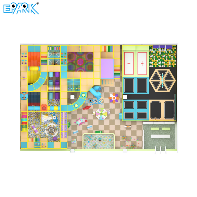 510㎡ Colorful Indoor Playground with Trampoline and Slides,EPARK Indoor Playground One-stop Solution