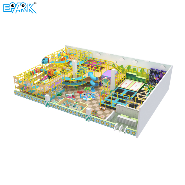510㎡ Colorful Indoor Playground with Trampoline and Slides,EPARK Indoor Playground One-stop Solution