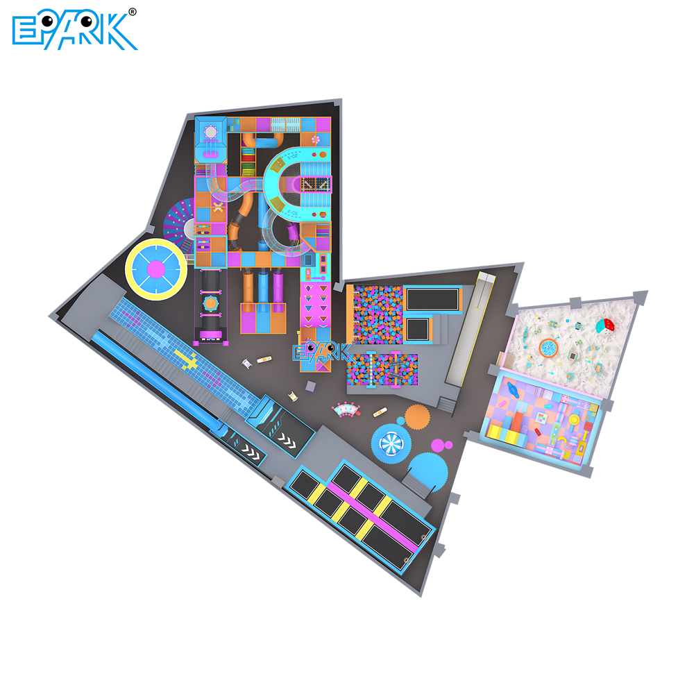 863㎡ Futuristic Indoor Playground with Slides,EPARK Indoor Playground One-stop Solution