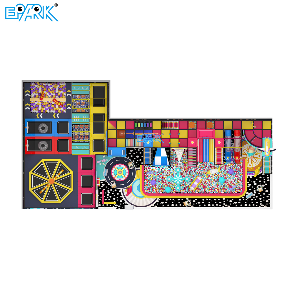 595㎡ Indoor Soft Playground with Trampoline & Slides,EPARK Indoor Playground One-stop Solution