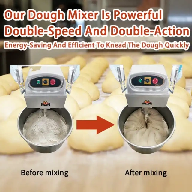 Cake and bread dough spiral mixer Industrial 20L 30L 40L 50L stainless steel powerful dough mixing machine