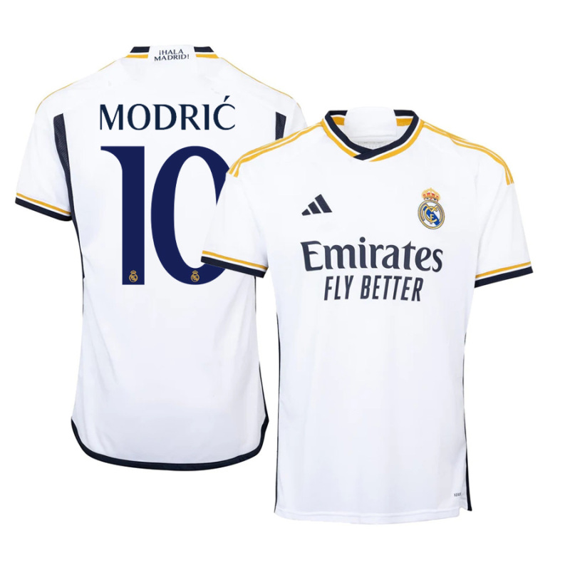 Real Madrid  Home Shirt 2023-24 with Modrić 10 printing  free shipping