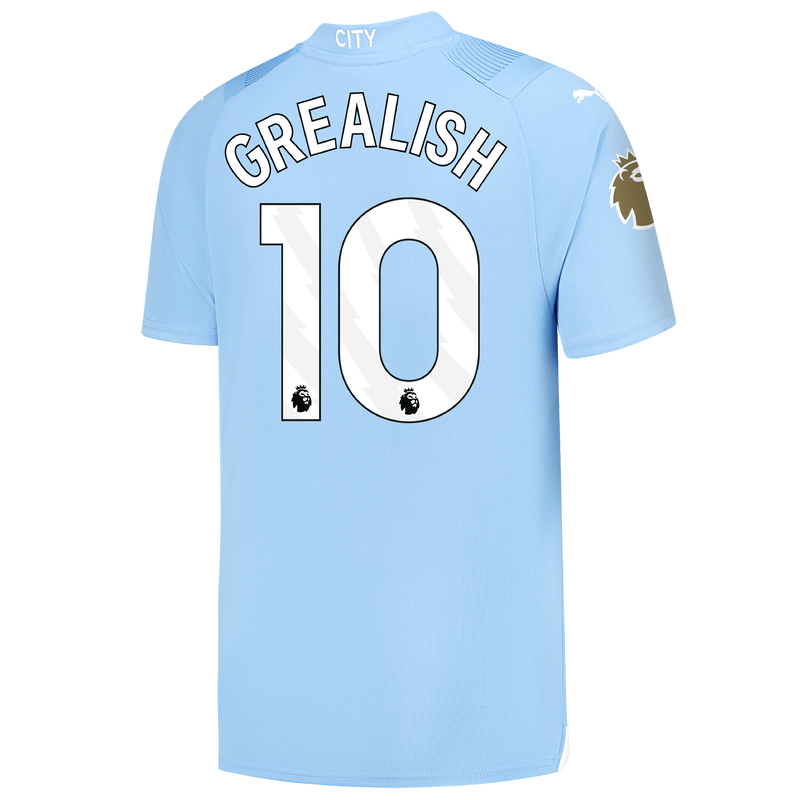 Manchester City Home Jersey  2023/24 With  GREALISH 10 Printing Short sleeve free shipping