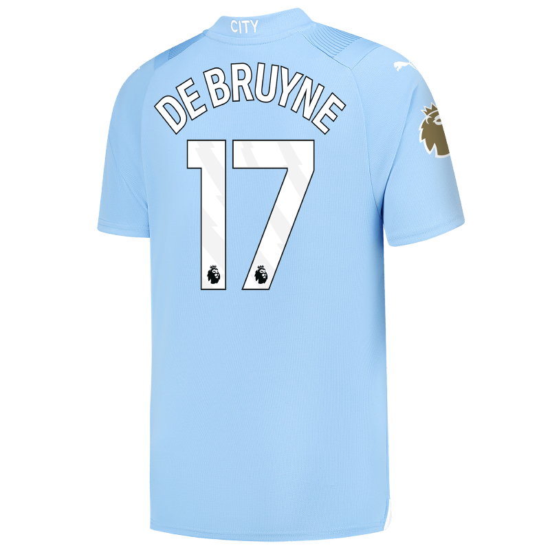 Manchester City Home Jersey  2023/24 With  DE BRUYNE 17 Printing Short sleeve free shipping