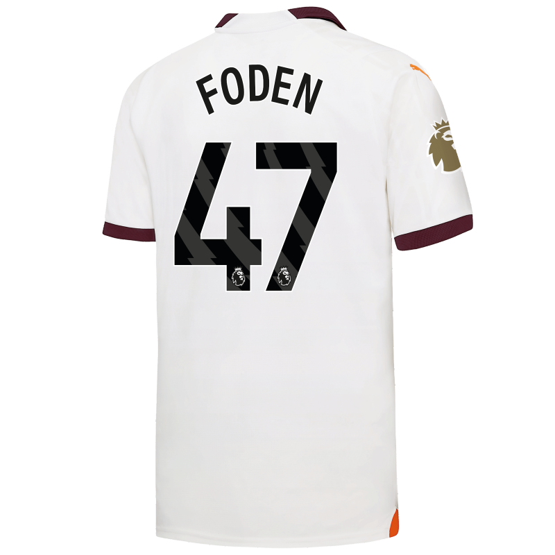 Manchester City Away Jersey  2023/24 With FODEN 47 Printing Short sleeve free shipping