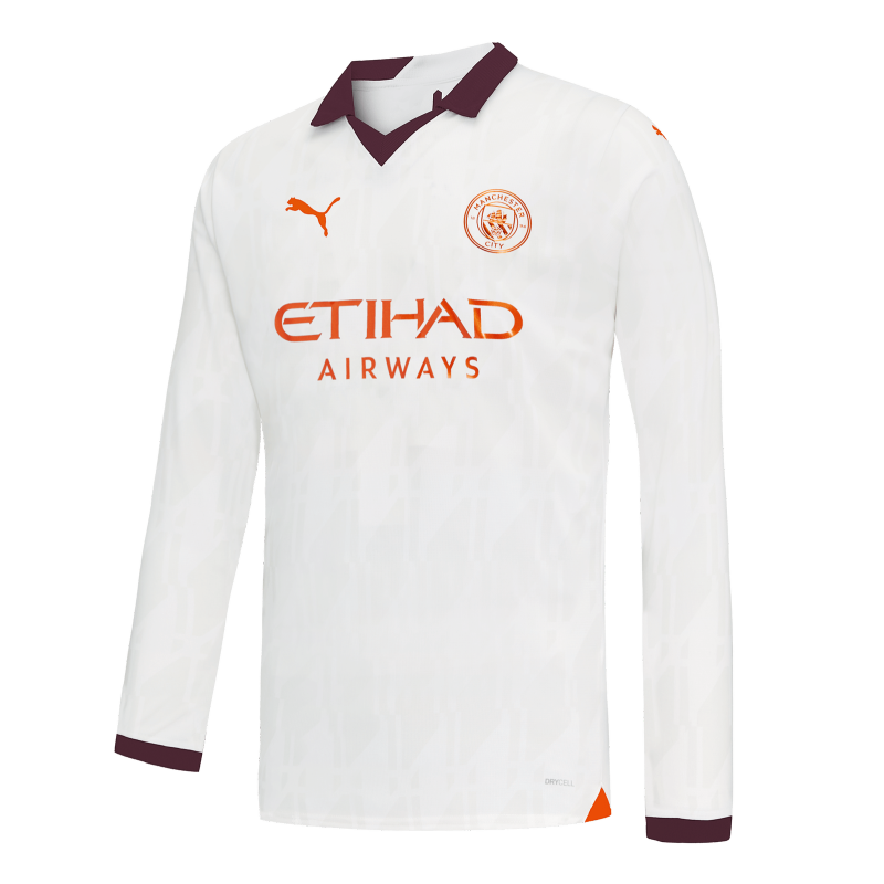 Manchester City Away Long Sleeve Jersey 2023/24  Free Shipping