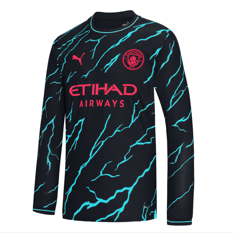 Manchester City Third away Long Sleeve Jersey 2023/24  Free Shipping