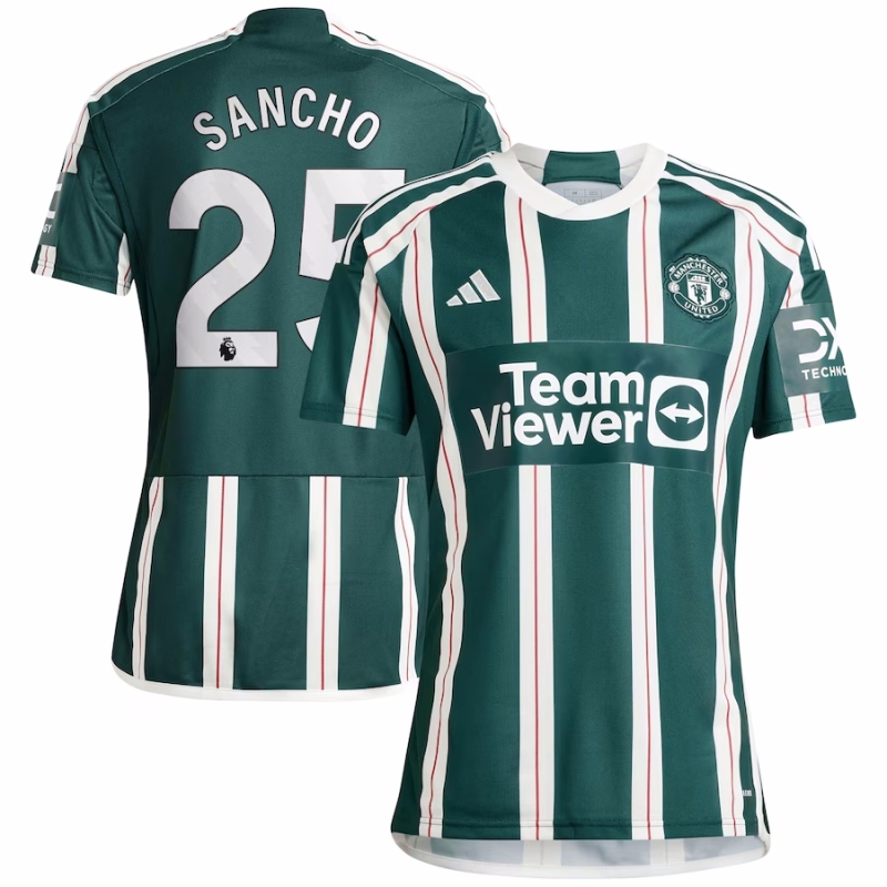 Manchester United Away Jersey  2023/24 With Sancho 25 Printing Short sleeve free shipping