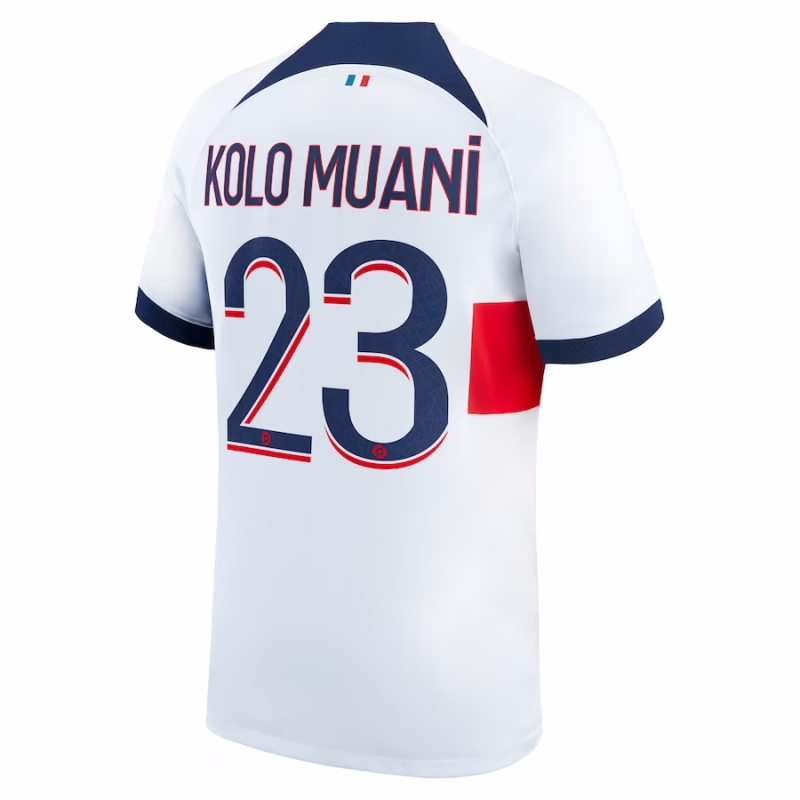 Paris Saint-Germain Away Jersey  2023/24 With Kolo Muani 23 Printing  PSG Short sleeve free shipping