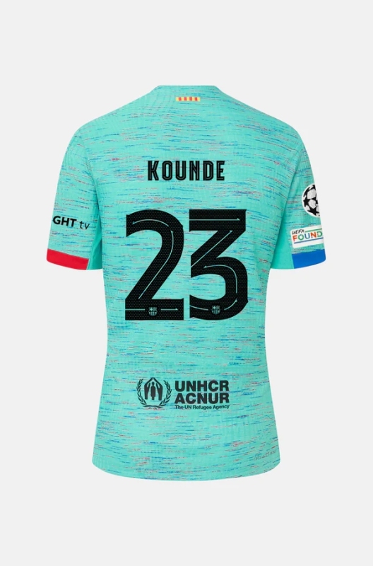 FC Barcelona fan version third  Jersey - KOUNDE 23   free shipping 23/24