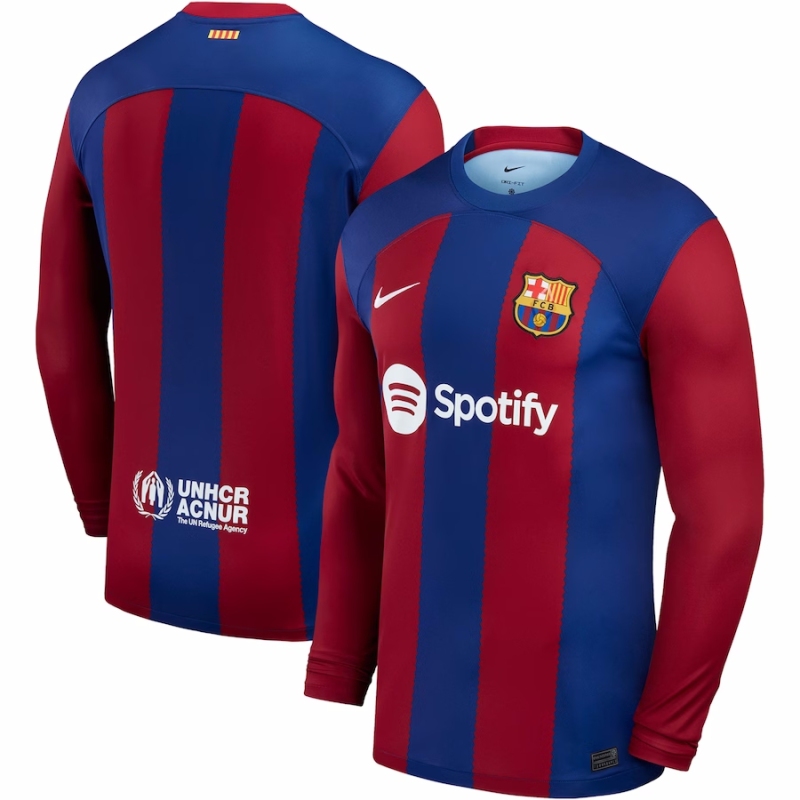 FC Barcelona home shirt 23/24 - Long-sleeve  Free Shipping