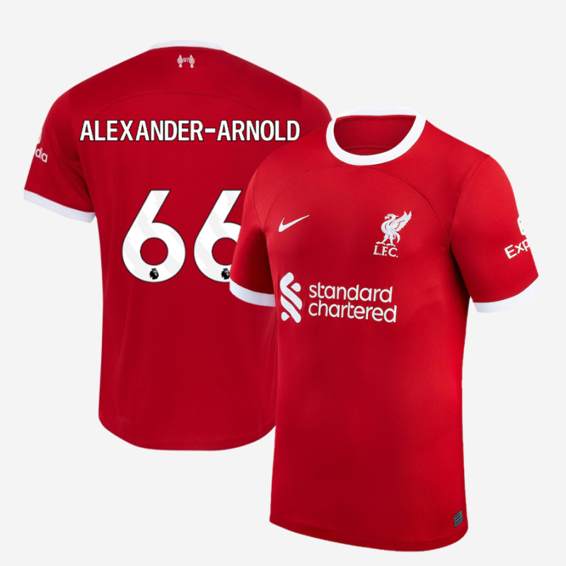 Liverpool Home Jersey  2023/24 With  ALEXANDER-ARNOLD 66  Printing  LFC Short sleeve free shipping