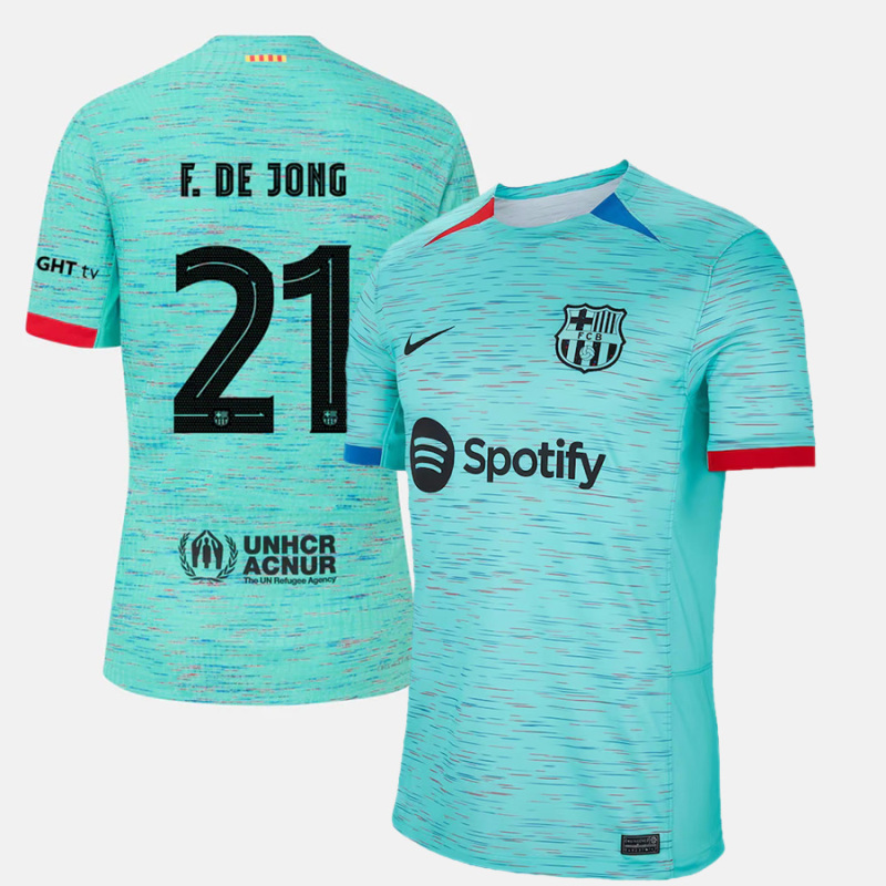 FC Barcelona fan version third  Jersey - F. DE JONG 21   free shipping 23/24
