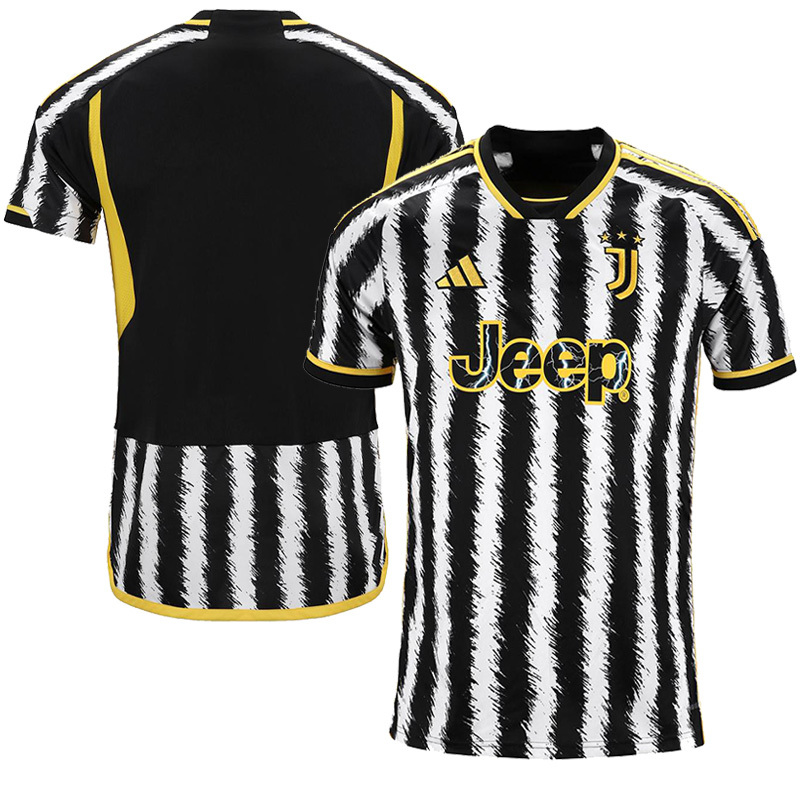 Juventus Home Jersey customize Short sleeve   Fan Version Soccer Jersey 2023/24