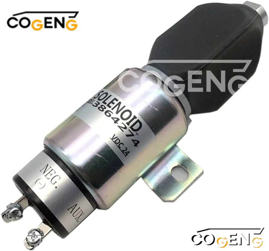 COGENG 3864274 Hyundai Solenoid Valve 24V | Direct OEM Replacement for R140LC-9S R200LC-7 R250LC-7,Excavator Solenoid Valve | Excavator Pressure Switch | Excavator Revolution Sensor | Excavator Wiring Harness | Excavator Throttle Motor --- COGENG High-Qulity Parts Service GAOGENG Provider,Fuel Shut-Off Solenoid Valve 3864274 24V for Hyundai R200LC-7 R250LC-7 Excavator | Replaces 1751ES-24E7U1B1S5 | COGENG