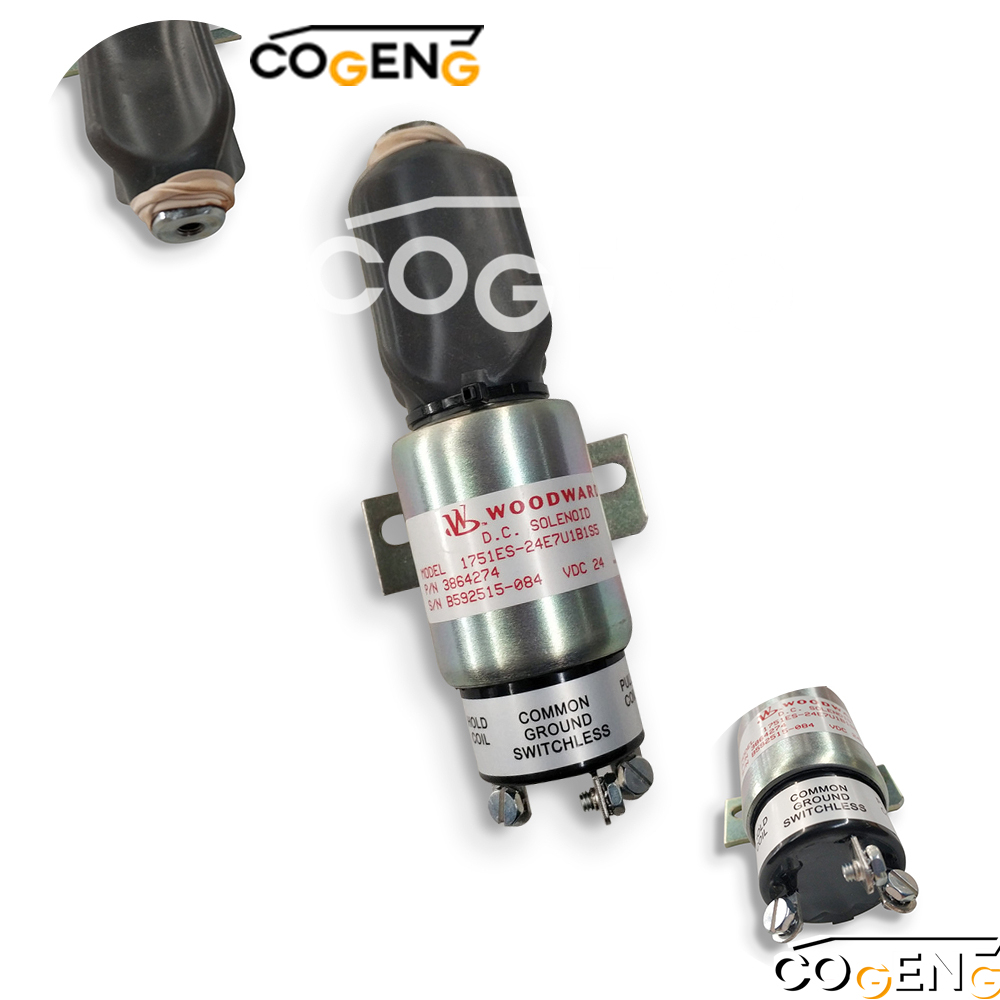 COGENG 3864274 Hyundai Solenoid Valve 24V | Direct OEM Replacement for R140LC-9S R200LC-7 R250LC-7,Excavator Solenoid Valve | Excavator Pressure Switch | Excavator Revolution Sensor | Excavator Wiring Harness | Excavator Throttle Motor --- COGENG High-Qulity Parts Service GAOGENG Provider,Fuel Shut-Off Solenoid Valve 3864274 24V for Hyundai R200LC-7 R250LC-7 Excavator | Replaces 1751ES-24E7U1B1S5 | COGENG