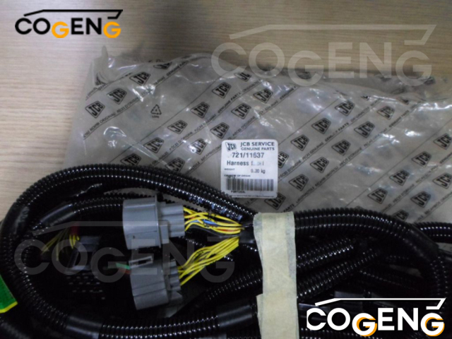 COGENG    721/11637 721/12522  721-11637  721-12522 OEM-Compatible Wiring Harness,Excavator Solenoid Valve | Excavator Pressure Switch | Excavator Revolution Sensor | Excavator Wiring Harness | Excavator Throttle Motor --- COGENG High-Qulity Parts Service GAOGENG Provider,COGENG Premium-Grade Cab Wiring Harness | High Reliability Replacement for JCB JS160 & JS200 Excavators  721/11637 721/12522