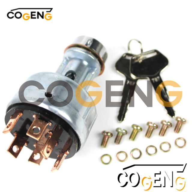 COGENG OEM-Compatible Universal Ignition Switch for Komatsu Legacy Equipment | Replaces 08086-10000,Excavator Solenoid Valve | Excavator Pressure Switch | Excavator Revolution Sensor | Excavator Wiring Harness | Excavator Throttle Motor --- COGENG High-Qulity Parts Service GAOGENG Provider,COGENG Premium OEM Replacement Ignition Starter Switch for Komatsu Excavators & Dozers (P/N: 08086-10000)