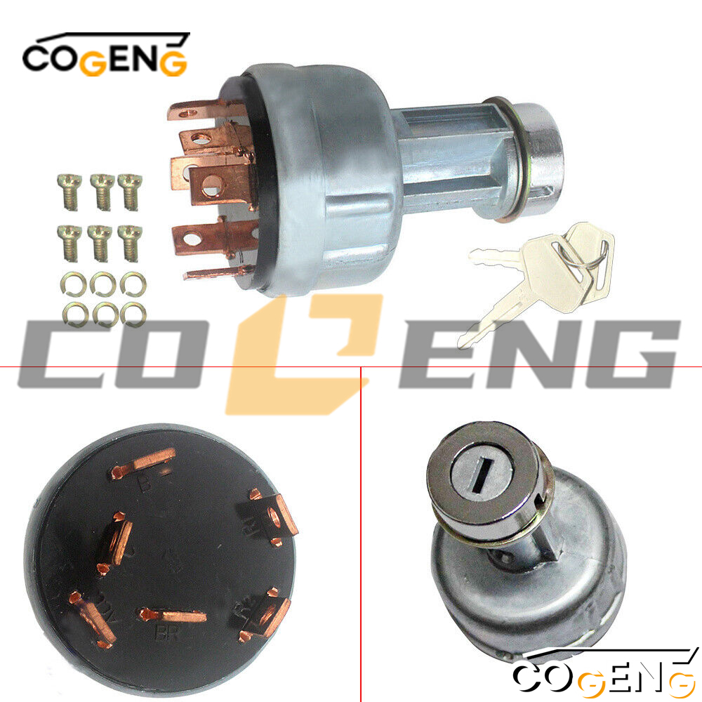 COGENG OEM-Compatible Universal Ignition Switch for Komatsu Legacy Equipment | Replaces 08086-10000,Excavator Solenoid Valve | Excavator Pressure Switch | Excavator Revolution Sensor | Excavator Wiring Harness | Excavator Throttle Motor --- COGENG High-Qulity Parts Service GAOGENG Provider,COGENG Premium OEM Replacement Ignition Starter Switch for Komatsu Excavators & Dozers (P/N: 08086-10000)