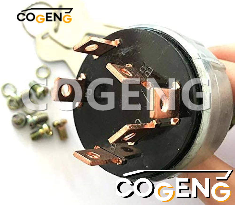 COGENG OEM-Compatible Universal Ignition Switch for Komatsu Equipment | Replaces 22B-06-11910,Excavator Solenoid Valve | Excavator Pressure Switch | Excavator Revolution Sensor | Excavator Wiring Harness | Excavator Throttle Motor --- COGENG High-Qulity Parts Service GAOGENG Provider,COGENG Ignition Switch (Key Switch) Replaces Komatsu OEM Part Number: 22B-06-11910 (Also commonly replaces 20Y-06-24680, 08086-10000, and 08086-20000 on some models)