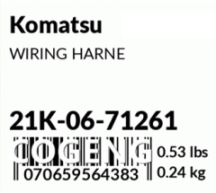 COGENG OEM-Compatible Main Wiring Harness for Komatsu Dash-7 Excavators | Replaces 21K-06-71261,Excavator Solenoid Valve | Excavator Pressure Switch | Excavator Revolution Sensor | Excavator Wiring Harness | Excavator Throttle Motor --- COGENG High-Qulity Parts Service GAOGENG Provider,COGENG Premium Main Wiring Harness 21K-06-71261 | Critical Control for Komatsu PC200-7 & PC210-7 Excavators