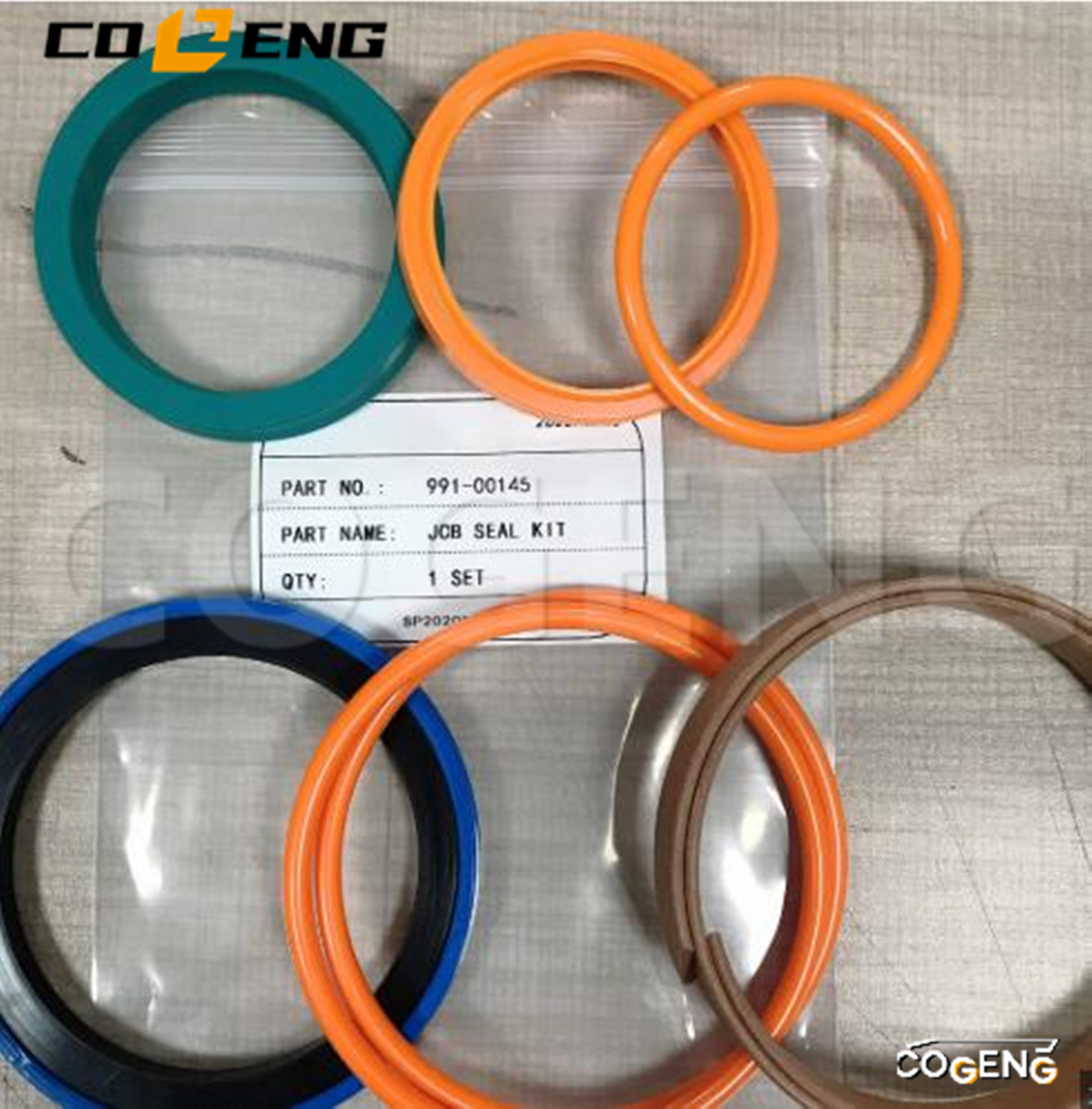 COGENG 991/00145 991-00145 99100145 JCB  Premium Hydraulic Cylinder Seal Kit,Excavator Solenoid Valve | Excavator Pressure Switch | Excavator Revolution Sensor | Excavator Wiring Harness | Excavator Throttle Motor --- COGENG High-Qulity Parts Service GAOGENG Provider,COGENG 991-00145 Premium Hydraulic Cylinder Seal Kit for JCB Equipment | Direct OEM Replacement | Complete Overhaul Solution