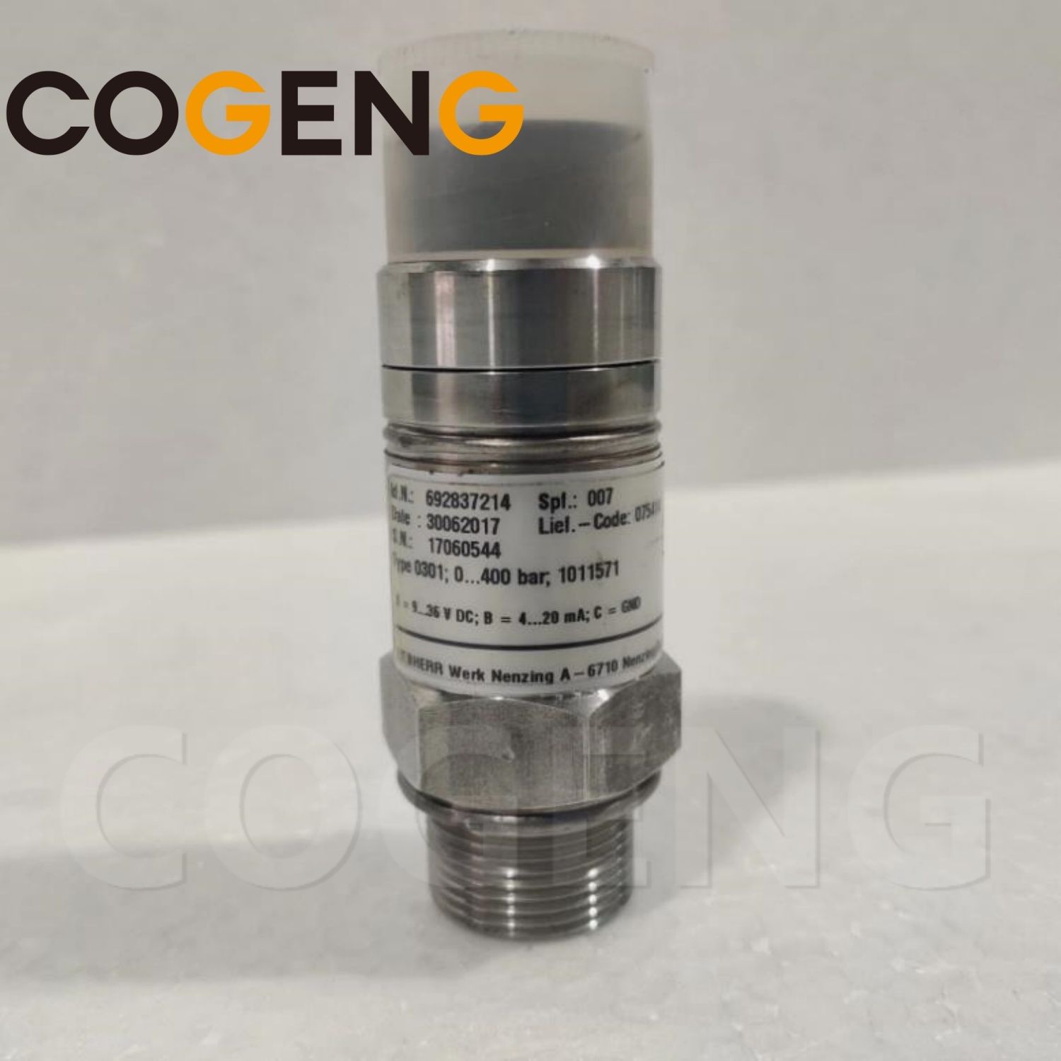 COGENG 692837214 Liebherr Pressure Sensor – Replacement for R-Series Excavators / A300 Wheel Loaders / L500 Loaders – Hydraulic Pressure Transducer,Excavator Solenoid Valve | Excavator Pressure Switch | Excavator Revolution Sensor | Excavator Wiring Harness | Excavator Throttle Motor --- COGENG High-Qulity Parts Service GAOGENG Provider,COGENG 692837214 Pressure Sensor Liebherr R9200 R944 400 Bar
