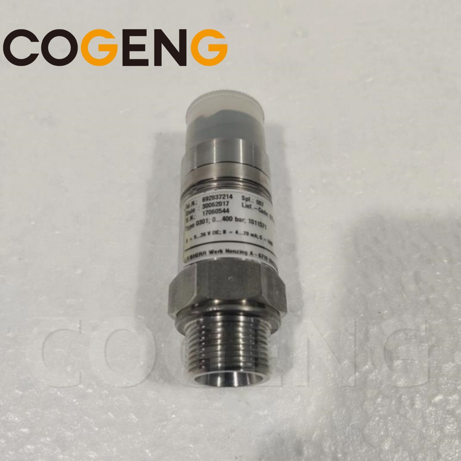 COGENG 692837214 Liebherr Pressure Sensor – Replacement for R-Series Excavators / A300 Wheel Loaders / L500 Loaders – Hydraulic Pressure Transducer,Excavator Solenoid Valve | Excavator Pressure Switch | Excavator Revolution Sensor | Excavator Wiring Harness | Excavator Throttle Motor --- COGENG High-Qulity Parts Service GAOGENG Provider,COGENG 692837214 Pressure Sensor Liebherr R9200 R944 400 Bar