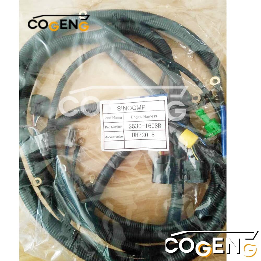 COGENG 2530-1608 2530-1608A 2530-1608B Doosan Wiring Harness DH130LC-V DH220LC-V SOLAR 220LC-V 220LL,Excavator Solenoid Valve | Excavator Pressure Switch | Excavator Revolution Sensor | Excavator Wiring Harness | Excavator Throttle Motor --- COGENG High-Qulity Parts Service GAOGENG Provider,COGENG 2530-1608 Main Wiring Harness Set Doosan DH130-220LC-V OEM