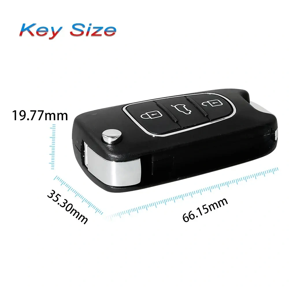 Xhorse XNHY02EN Wireless Remote Key for Hyundai Flip 3 Buttons English 10pcs/Lot