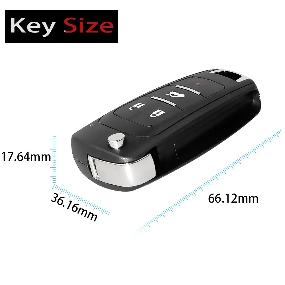Xhorse XNBU01EN Wireless Remote Key for Buick Flip 4 Buttons English Version 10pcs/Lot