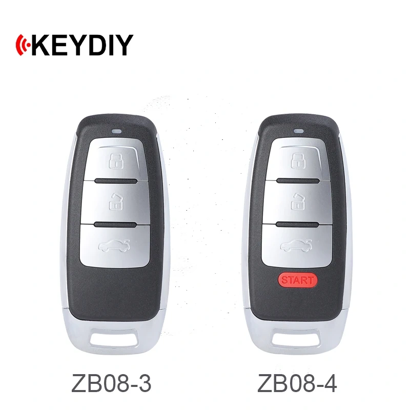 KEYDIY 3/4 Button Smart key ZB Series ZB08-3 ZB08-4 Universal KD Remote Car Key  for KD900 KD900+ URG200 KD-X2 Mini KD