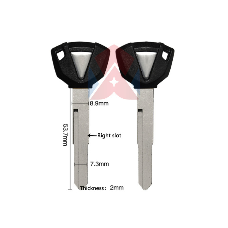  Motorcycle Uncut Blank Key For KAWASAKI ZX6R ZX9R ZX10R ZX12R ZX14R ZZR1400 ZRX1200 ZR1200 ER6N ER6F ER6R KLE650