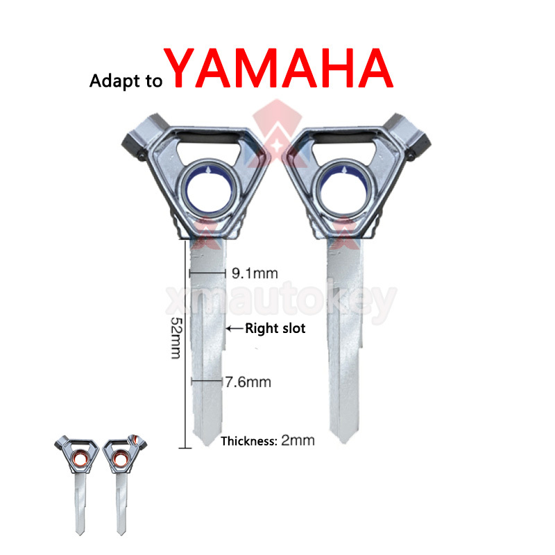 Motorcycle Uncut Blank Key For YAMAHA  Qiaoge Xinfuxi AS125 Xunying Saiying, llave de motocicleta, (incluye imán)