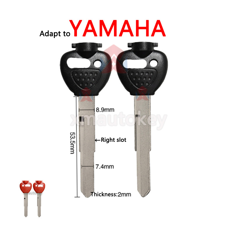 Motorcycle Uncut Blank Key For YAMAHA YP250 YP400 clave reemplazo negro