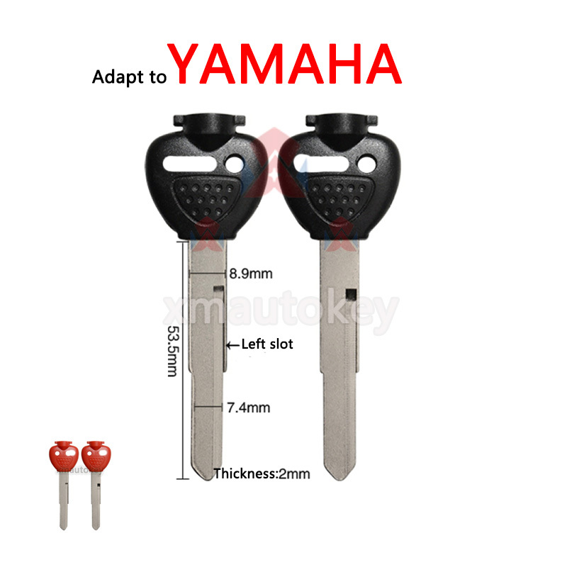 Motorcycle Uncut Blank Key For YAMAHA YP250 YP400 clave reemplazo negro