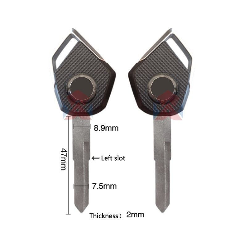 Motorcycle Uncut Blank Key For  Kawasaki Ninja H2 H2R ZX6R ZX10R zzr400 Z750 Z800 Z1000 Versys er6n er6f